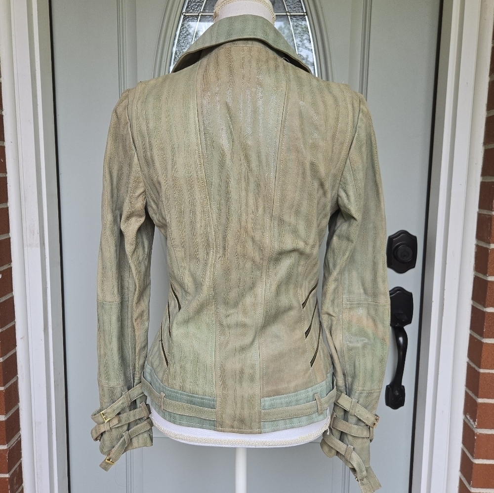 Royal Underground Leather Asymmetrical Zip Jacket - Picture 5 of 9